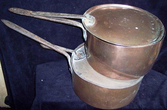 Appraisal: A large copper saucepan and cover engraved G B and