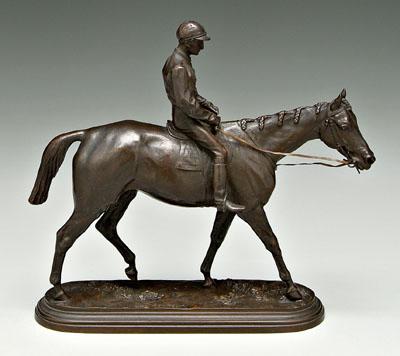 Appraisal: Isidore Bonheur equestrian bronze quot Kincsem with Charles Madden Up