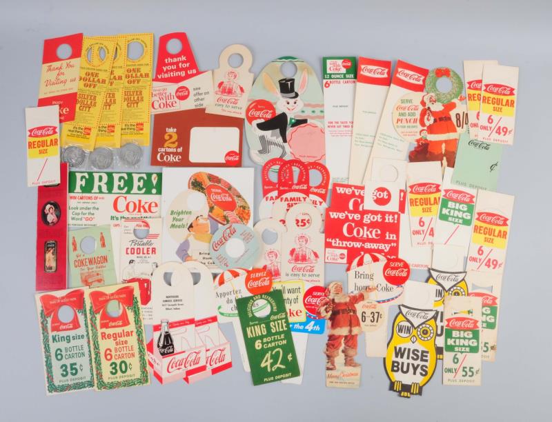 Appraisal: Lot Of Asst Coca-Cola Bottle Neck Carton Ringers Also includes