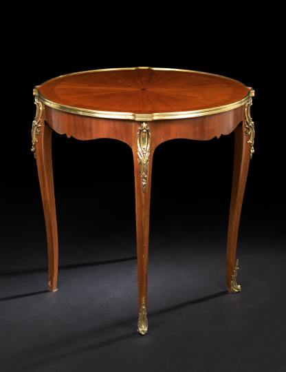 Appraisal: Louis XV-Style Kingwood and Mahogany Center Table early th century