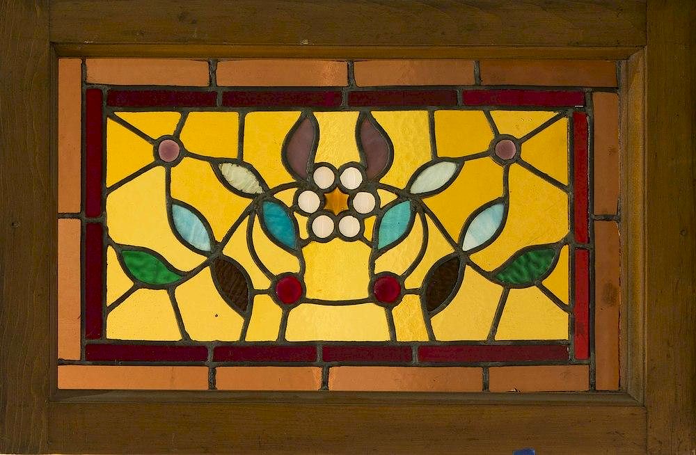 Appraisal: Small American Stained Glass Window Late th century in multicolored