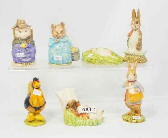 Appraisal: Royal Albert Beatrix Potter Figures Benjamin Wakes Up Peter with