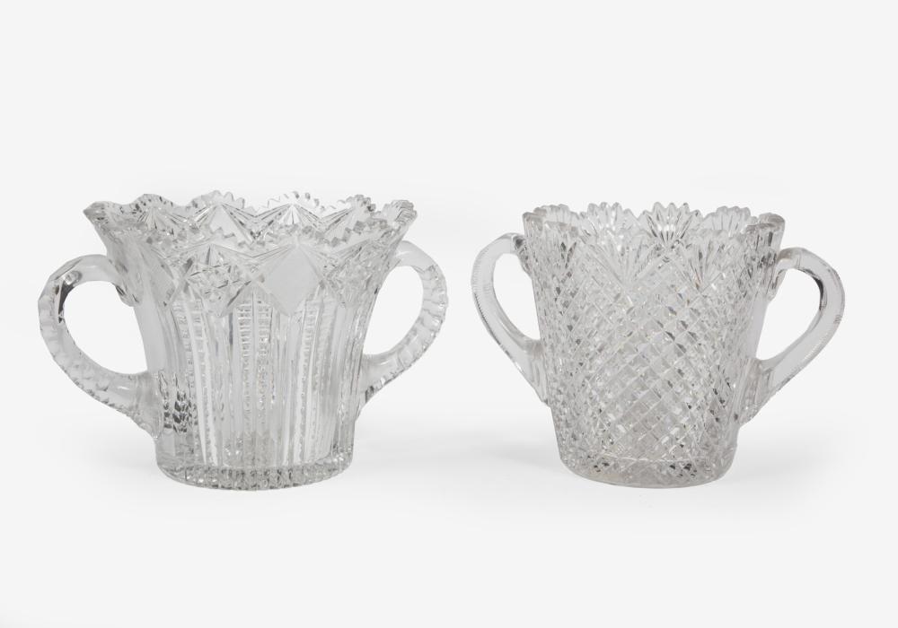 Appraisal: TWO AMERICAN BRILLIANT CUT GLASS ICE BUCKETSTwo American Brilliant Cut