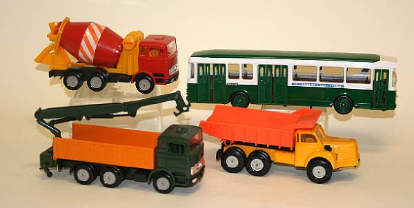 Appraisal: Plastic cars trucks An assortment of plastic vehicles accessories from