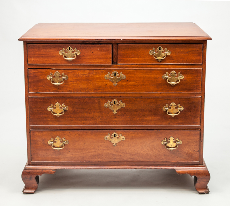 Appraisal: MASSACHUSETTS MAHOGANY CHEST OF DRAWERS x x in Collection of