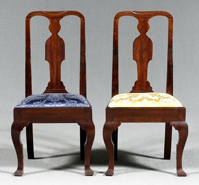 Appraisal: Pair Pennsylvania Queen Anne chairs each with inverted baluster splat