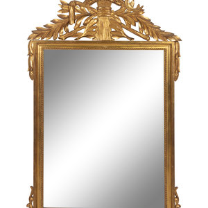 Appraisal: A Louis XVI Style Giltwood Mirror Mid- th Century Height