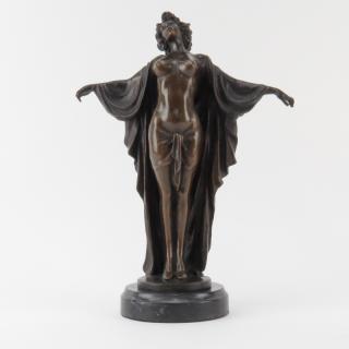 Appraisal: Modern Art Deco Style Bronze Figurine Nude Signed Mosier Modern