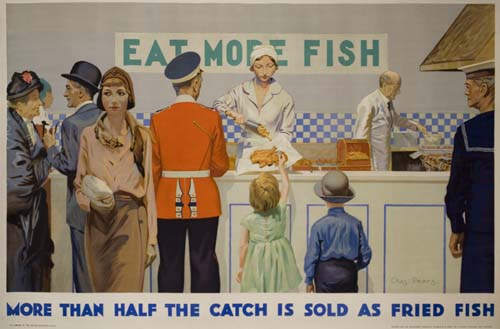 Appraisal: CHARLES PEARS - EAT MORE FISH x inches Waterlow Sons