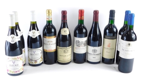 Appraisal: Various red wine to include Gevrey-Chambertin Margaux Louis Jadot Moulin-a-Vent