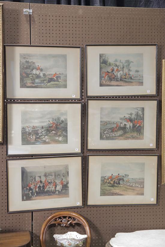 Appraisal: SIX FRAMED ENGLISH HUNTING PRINTS Each published by ''J McCormick