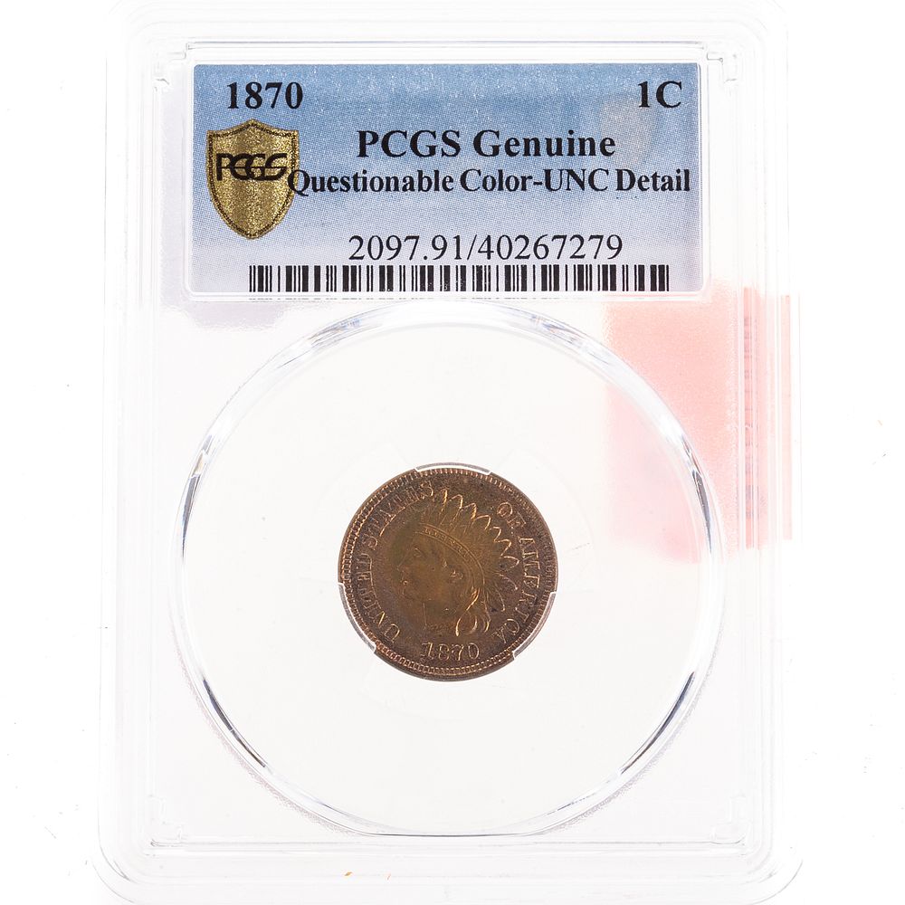 Appraisal: Indian Cent PCGS UNC- Questionable Color Scarce early Indian with