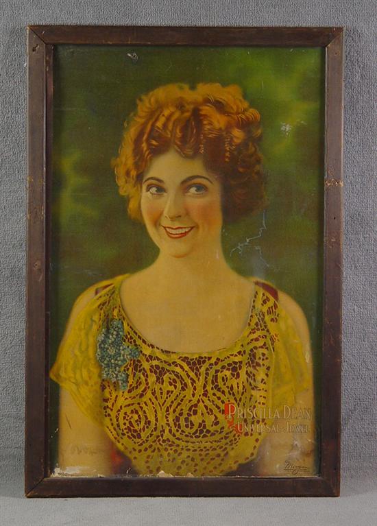 Appraisal: Framed Silent Movie Poster - Priscilla Dean Circa Poster on