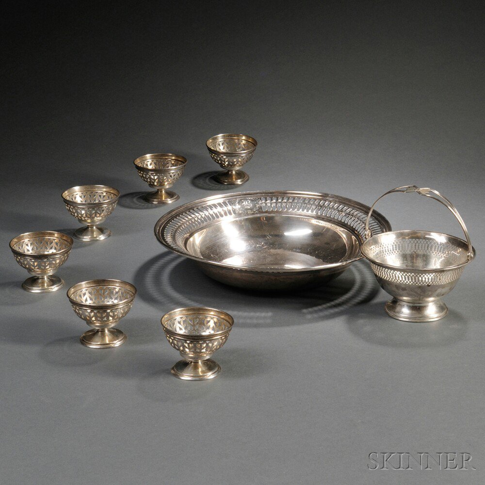 Appraisal: Group of American Reticulated Sterling Silver Hollowware th century a