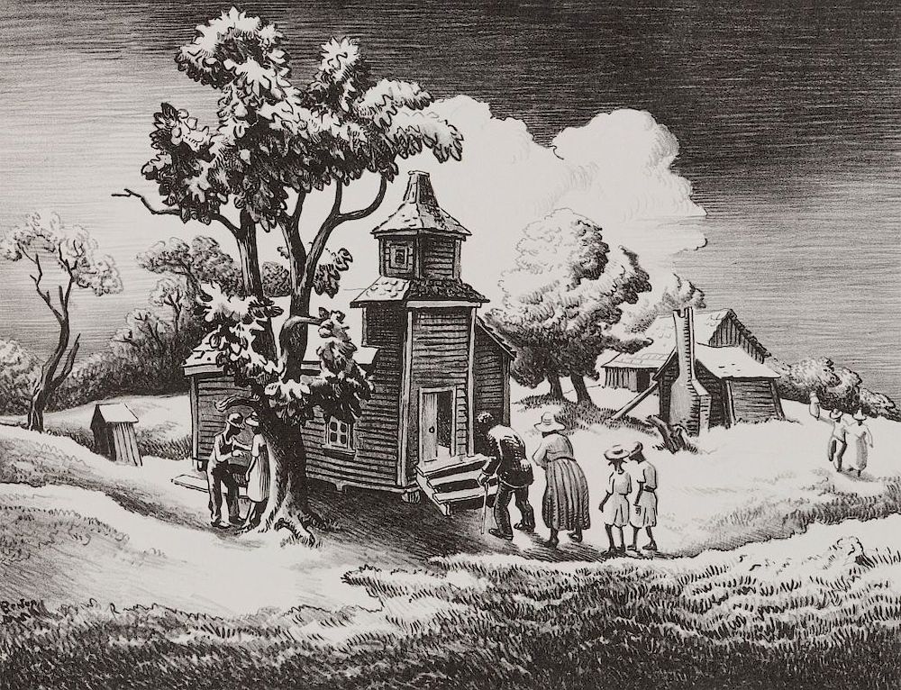 Appraisal: THOMAS HART BENTON - PENCIL SIGNED LITHO Thomas Hart Benton