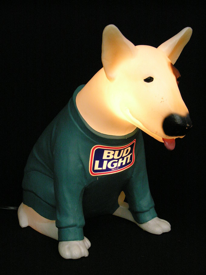 Appraisal: SPUDS MCKENZIE ADVERTISING LIGHT Bud Light - October item -