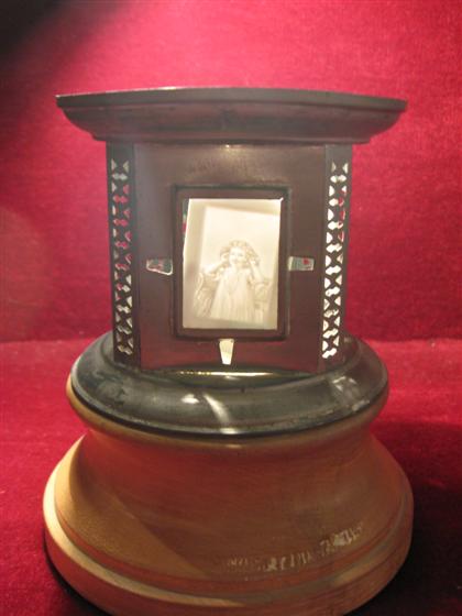 Appraisal: Collection of metal and lithophane lanterns Square and cylindrical in