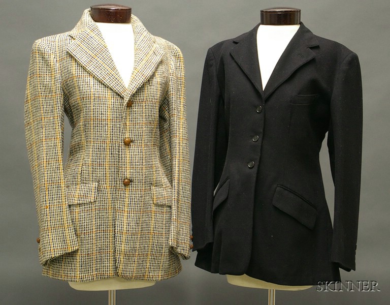 Appraisal: Two Vintage Wool Riding Coats s a tweed example and