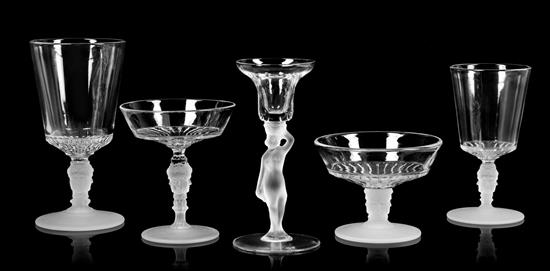 Appraisal: Sale Lot A Continental Frosted Glass Stemware Service th century