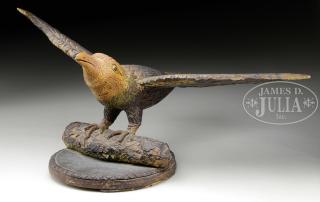 Appraisal: FINE FOLK ART CARVED EAGLE BY JOSEPH BERNIER - Biddeford