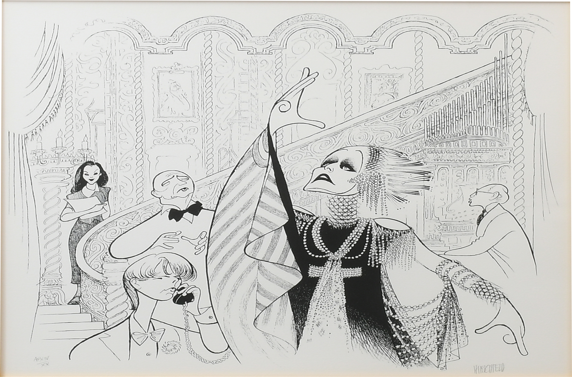 Appraisal: HIRSCHFELD Albert American - ''Sunset Boulevard'' Limited Edition Lithograph sight