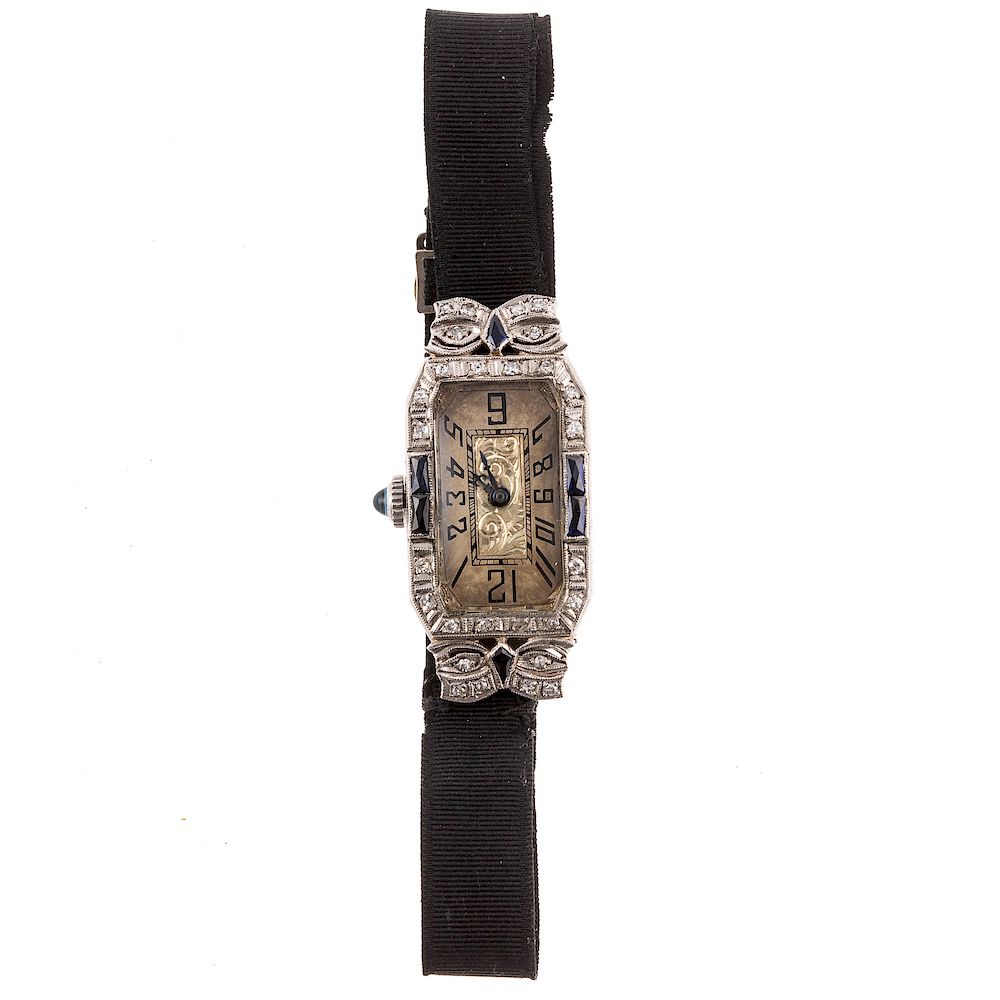 Appraisal: An Art Deco Cornavin W Co Diamond Watch in Plat