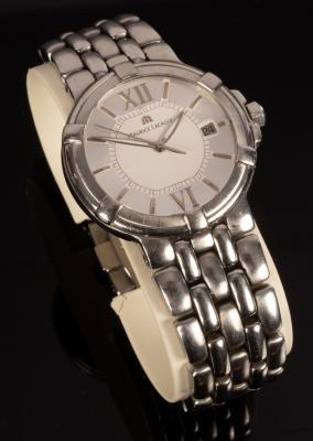 Appraisal: A gentleman's Maurice Lacroix wristwatch the white and silver dial