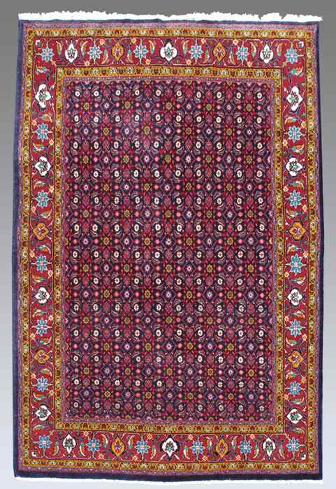 Appraisal: MODERN PERSIAN MAHAL HAND KNOTTED WOOL RUG ' '' x