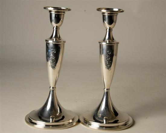 Appraisal: A Pair of S Kirk Son Co Sterling Candlesticks having