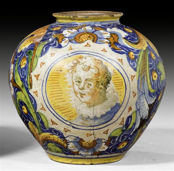 Appraisal: APOTHECARY JAR 'VASO DA FARMACIA' VENICE ND HALF OF THE