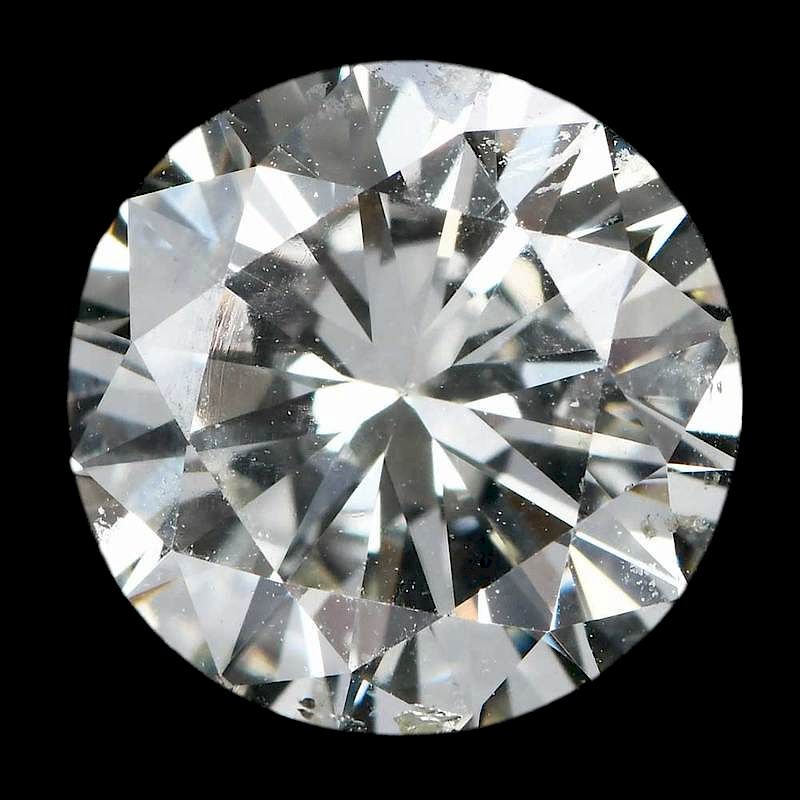 Appraisal: ct Diamond one round brilliant diamond cts N SI GIA