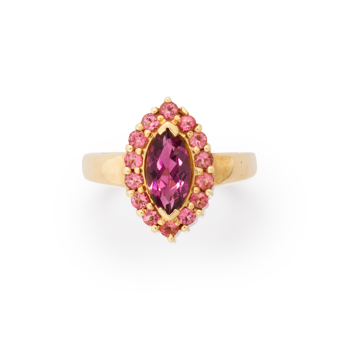 Appraisal: A PINK TOURMALINE AND FOURTEEN KARAT GOLD RING A pink