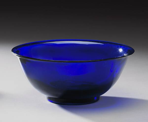 Appraisal: A blue Peking glass bowl th Century Formed with a