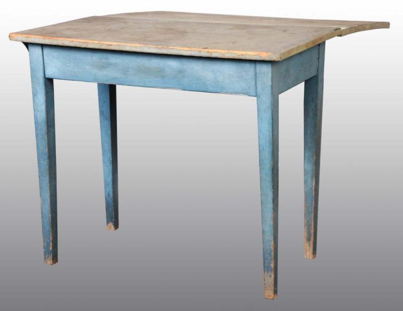 Appraisal: Wooden Primitive Drop Leaf Country Table Description Gray painted top