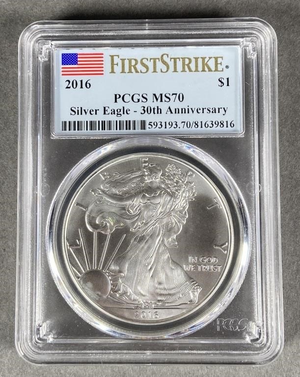 Appraisal: th Anniversary American Silver Eagle PCGS MS- First Strike