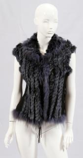 Appraisal: DANA STEIN DYED RABBIT AND RACCOON SWEATER VEST DANA STEIN