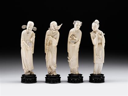 Appraisal: Large and fine Chinese set of Eight elephant ivory Daoist