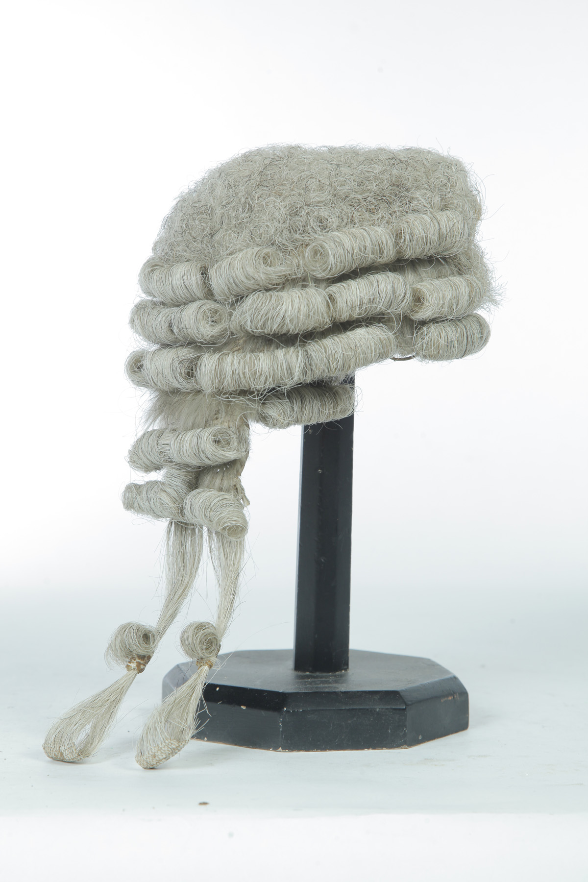 Appraisal: ENGLISH BARRISTER'S WIG Probably late th-early th century horsehair Grey