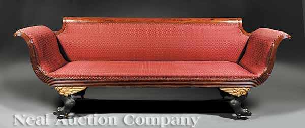 Appraisal: An American Classical Mahogany Sofa early th c New York