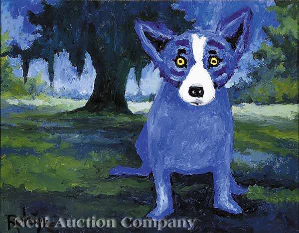 Appraisal: George Rodrigue American Louisiana b Blue Dog in Girard Park