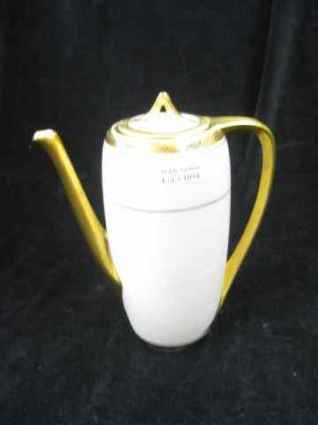 Appraisal: Pickard Handpainted Porcelain Demitasse Pot deco gold decor '' excellent