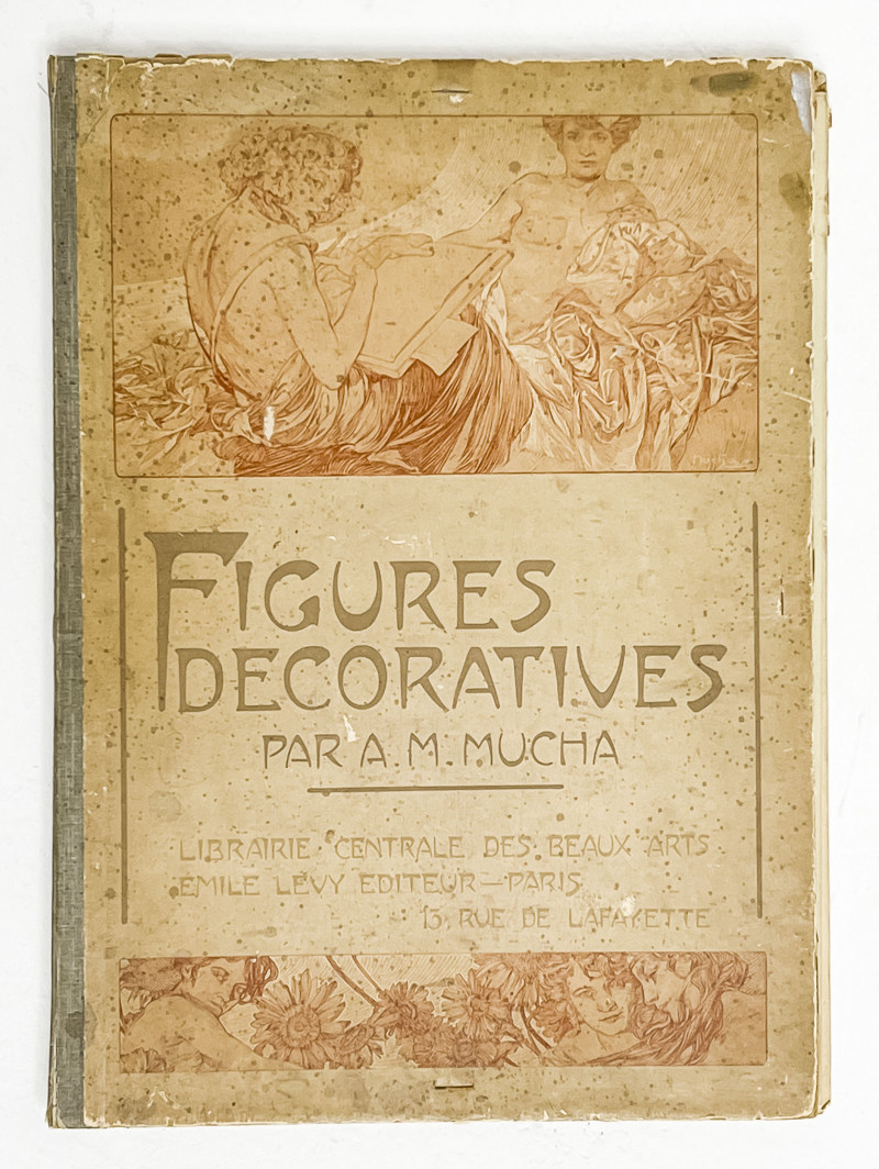 Appraisal: Alphonse MuchaCzech - Figures DecorativesFolio Fo both unbound with covered