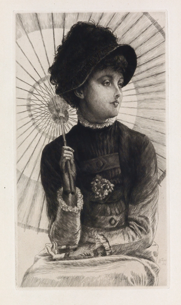 Appraisal: JAMES JACQUES TISSOT L' t Etching and drypoint on cream