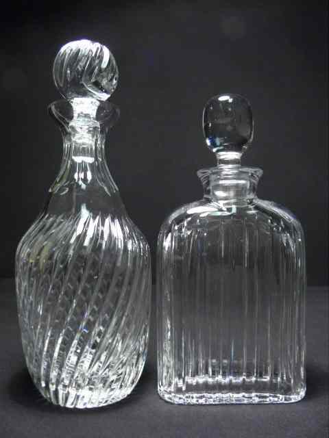 Appraisal: Lot of two cut crystal decanters Both are unmarked and