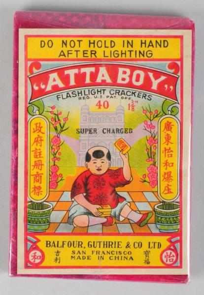 Appraisal: Atta Boy -Pack Firecrackers Class Balfour Guthrie Co San Francisco