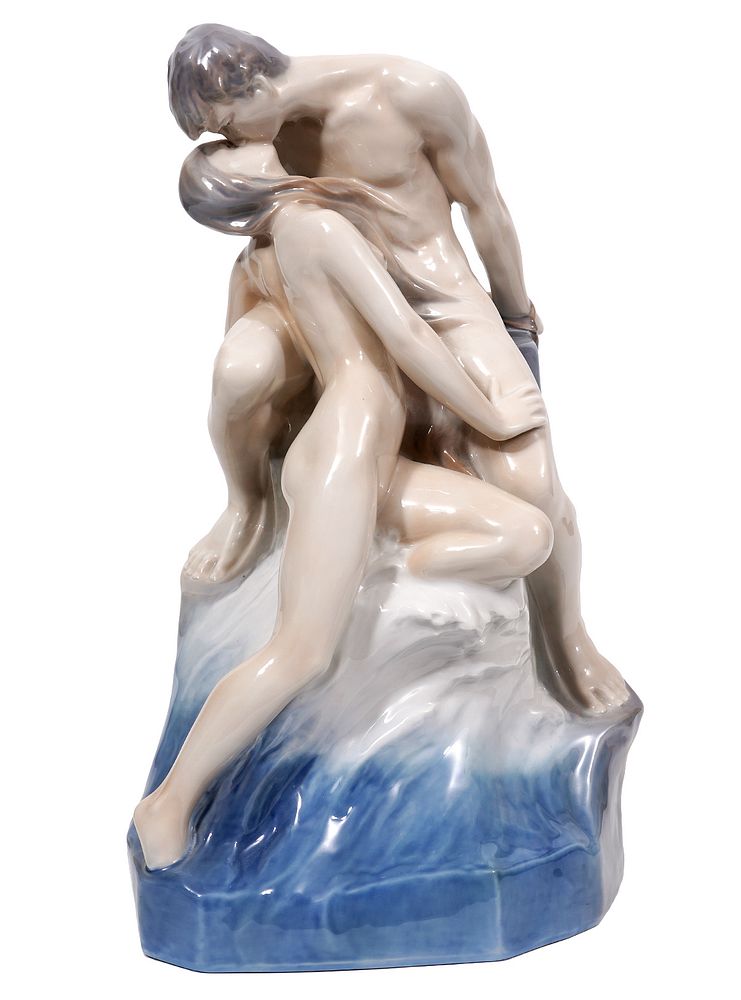 Appraisal: Royal Copenhagen 'Wave Rock' Porcelain Sculpture Royal Copenhagen porcelain figure