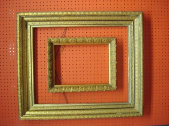 Appraisal: Two th C Ornate Giltwood Frames First measures outside x