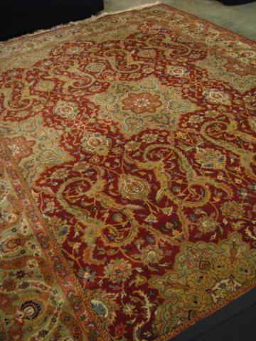 Appraisal: Room Size Oriental Rug India Agra approximately ' x '