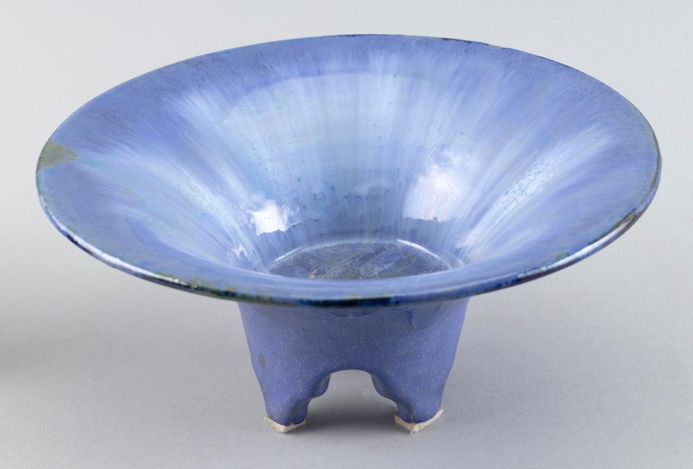 Appraisal: FULPER POTTERY CHINESE BLUE FLAMBE GLAZE FOOTED BOWL CIRCA HEIGHT