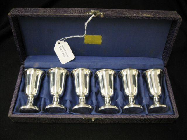 Appraisal: Set of Sterling Silver Cordials in Original Box tall by